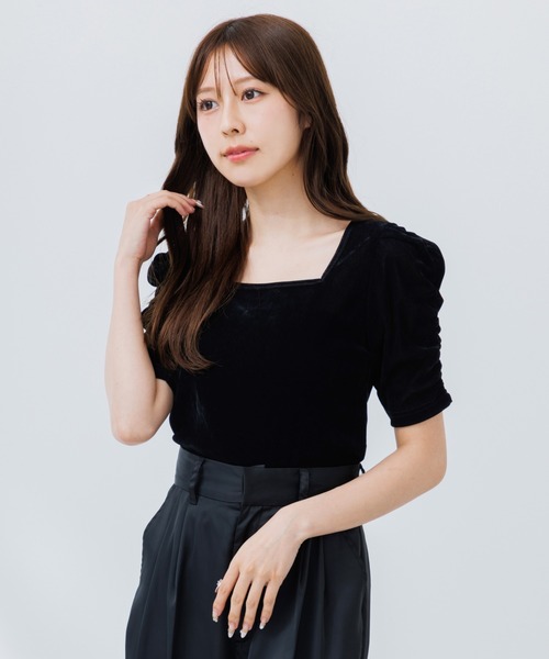 tシャツ 2WAYボリュームパフスリーブトップス レディース kw00914.jpg