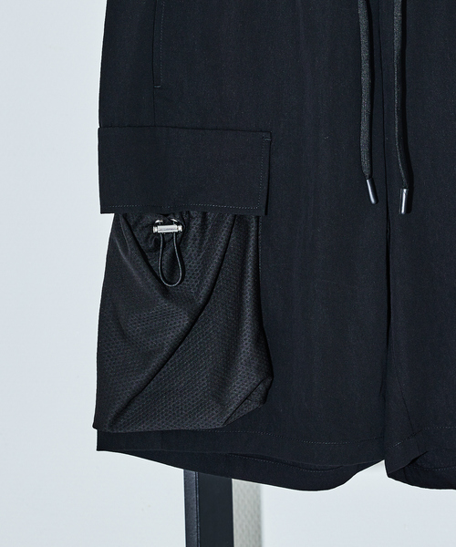 5351 POUR LES HOMMES レザー装飾カーゴパンツ 5351POUR LES HOMMES｜【25S/S】ストレッチ カーゴパンツ