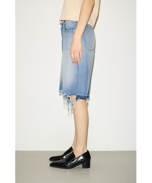 THROW by SLY ジーンズ デニム デニムパンツ RIPPED HALF DENIM