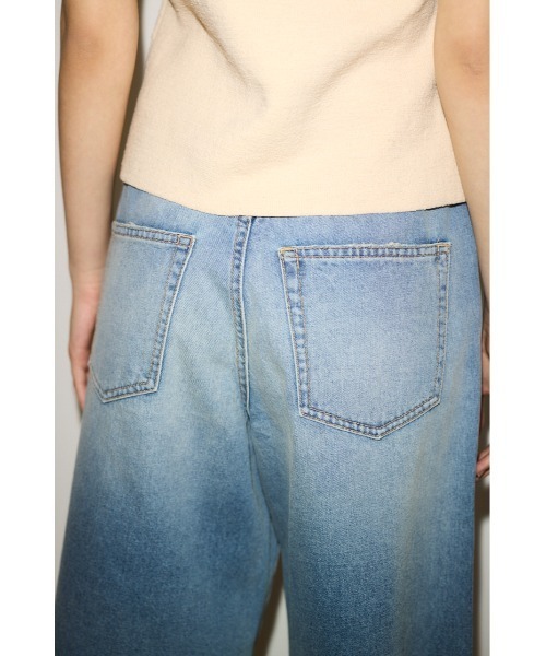 THROW by SLY ジーンズ デニム デニムパンツ RIPPED HALF DENIM