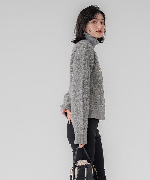 「coca(coca)」 ニットカーディガン S グレー レディース_画像7