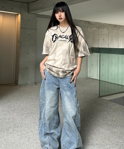 yusho kobayashi タイダイ　ロゴ　Tシャツ KsG tシャツ タイダイフロントロゴTシャツ レディース メンズ