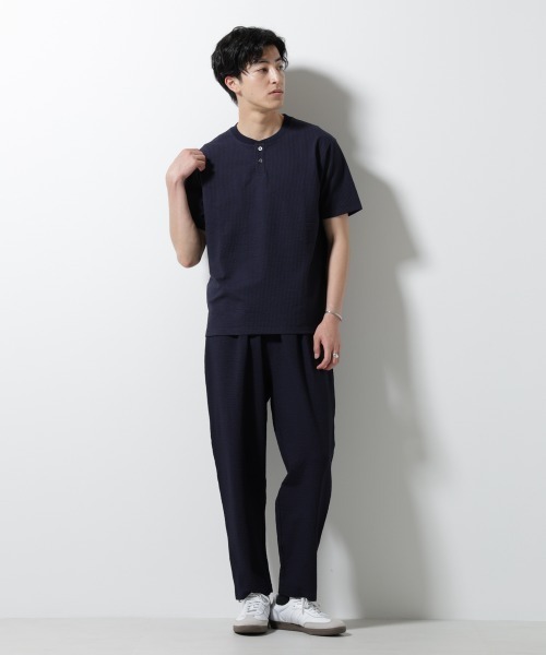 NANO universe（ナノ・ユニバース） ヘンリーネック tシャツ
