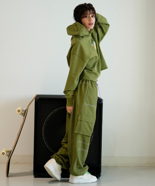 「X-girl」 プルオーバーパーカー「PUMAコラボ」 X-SMALL ホワイト レディース