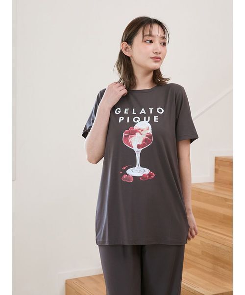 ジェラートピケ　パジャマ　半袖　半ズボン　PWFT231298 ジェラート柄 gelato pique｜ジェラート ピケのルームウェア/パジャマ（半袖