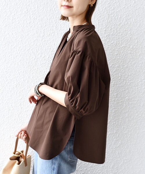 SHIPS ブラウス シャツ 「接触冷感 / 撥水加工」TEX BRID(R