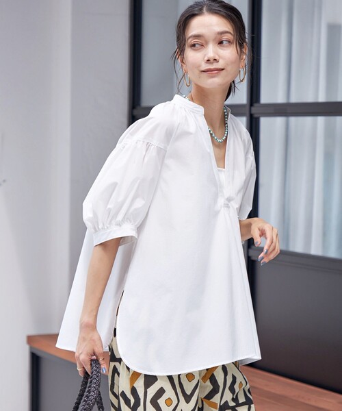SHIPSシャツ ブラウス SHIPS ブラウス シャツ 「接触冷感 / 撥水加工」TEX BRID(R