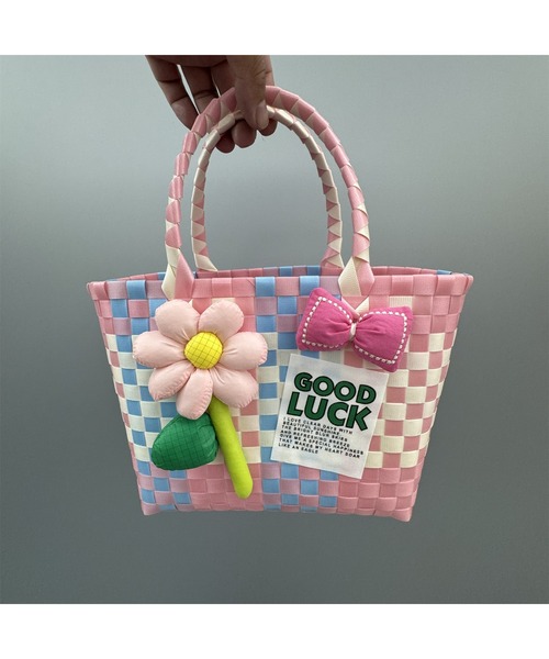 かごバッグ カゴバッグ 3色展開 可愛いカラフルかごバッグ ショルダー