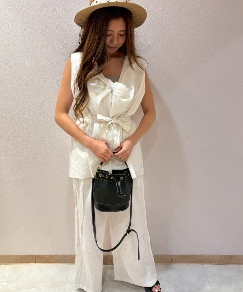 LETee セットアップ ノースリーブトップス＆ワイドパンツ レディース