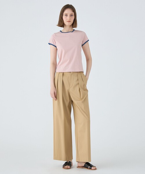 「MACPHEE」 半袖Tシャツ S ライトブルー レディース