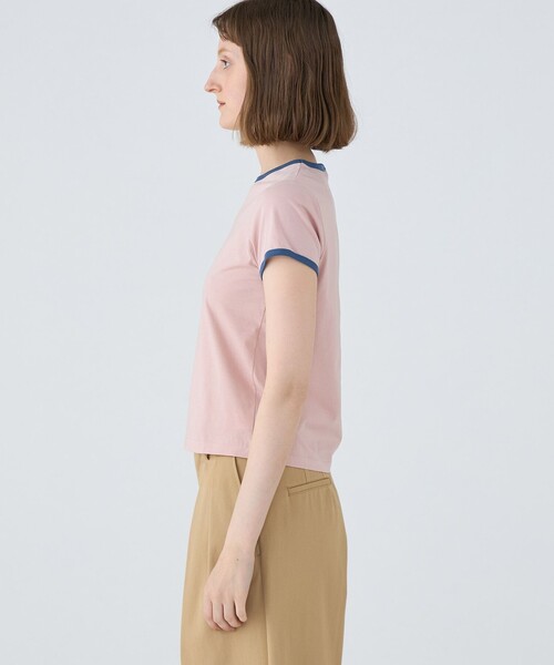 「MACPHEE」 半袖Tシャツ S ライトブルー レディース