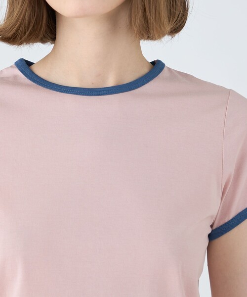 「MACPHEE」 半袖Tシャツ S ライトブルー レディース