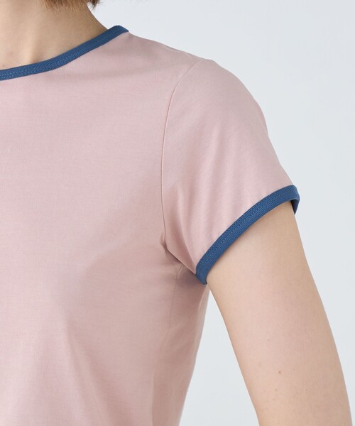 「MACPHEE」 半袖Tシャツ S ライトブルー レディース