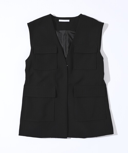 yori ダブルクロスジレ ベスト ダブルクロスフリルジレ | 2025SPうめだ阪急POPUP展開商品| yori