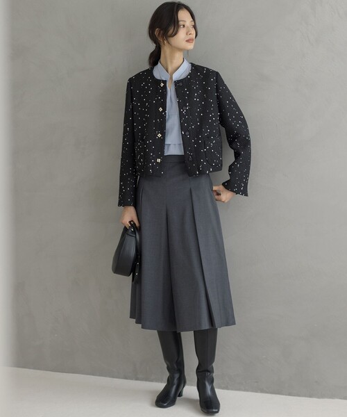 組曲（KUMIKYOKU） ジャケット ノーカラージャケット フラワー