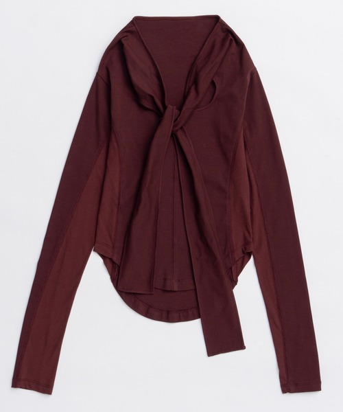 MAISON SPECIAL（メゾンスペシャル） tシャツ Ribbon Cutout Tops