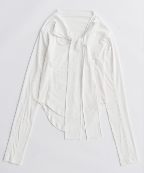 MAISON SPECIAL（メゾンスペシャル） tシャツ Ribbon Cutout Tops