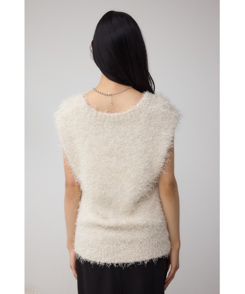 AZUL BY MOUSSY（アズールバイマウジー） ベスト ジレ ラメフェザーV