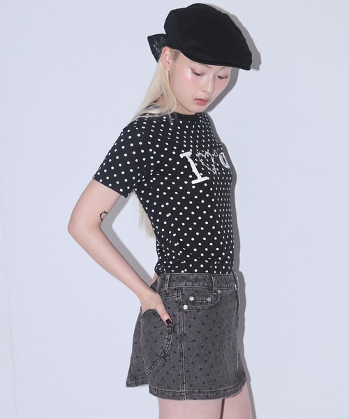 Heart Tattoo デニムスカート Heart Pocket Denim Mini Skirt / ハート