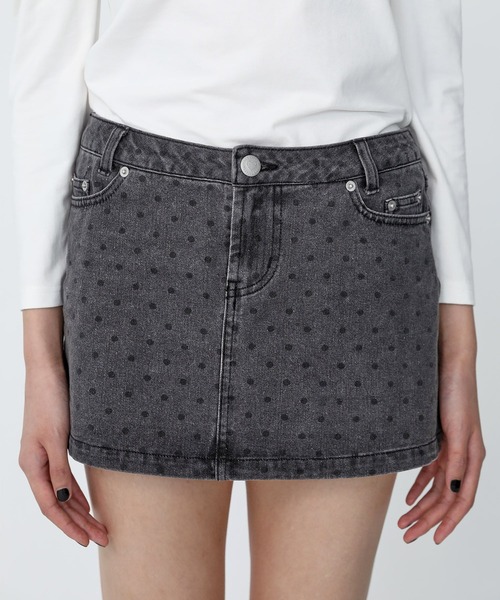Heart Tattoo デニムスカート Heart Pocket Denim Mini Skirt / ハート 