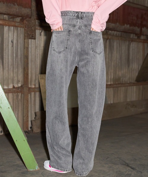 「Auntie Rosa Holiday」 加工デニムパンツ LARGE ブルー系その他 レディース
