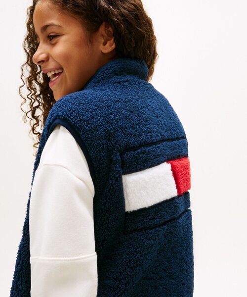 TOMMY HILFIGER ダウンベスト アウター KIDS リバーシブルテディ