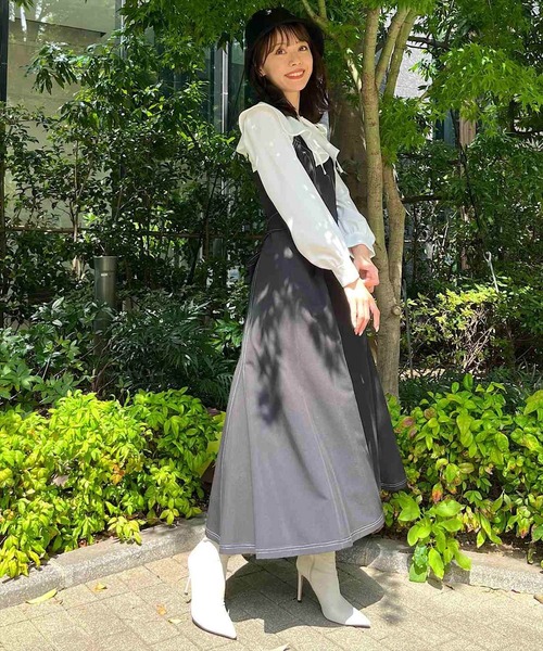 「SWINGLE」 7分袖ブラウス MEDIUM ブラック レディース_画像6