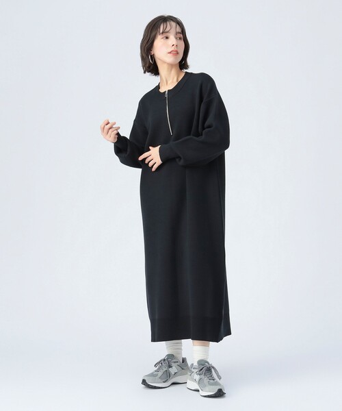 BEAMS HEART（ビームス ハート） ワンピース スウェットライク ハーフ