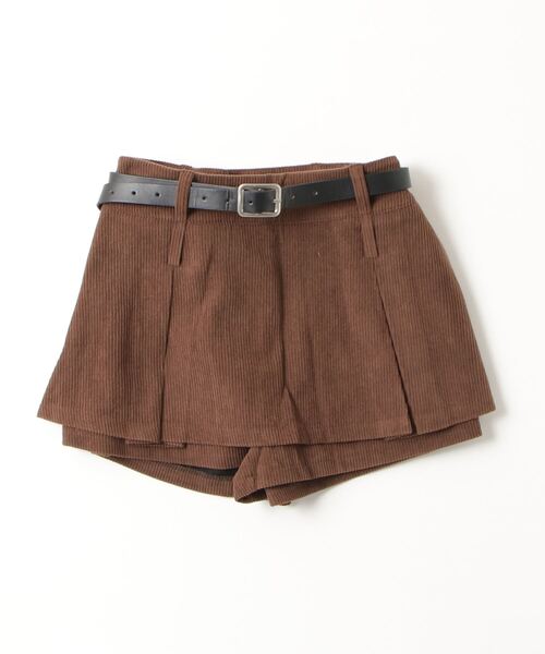 gossip!ロサンゼルス スカート Y2K ベルト付き コーデュロイプリーツ