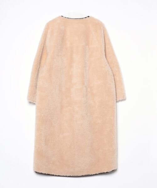 「CASA FLINE」 ノーカラーコート FREE ベージュ レディース_画像2