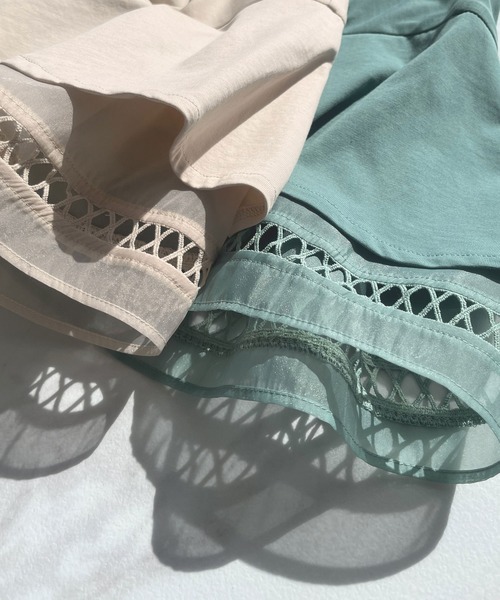 「RUIRUE BOUTIQUE」 半袖カットソー M ベージュ レディース_画像2