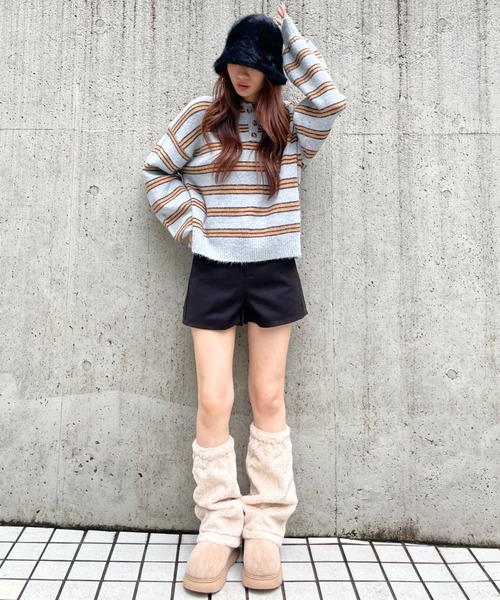 あーなる ALAND ニット セーター 「UNISEX」ALAND／Aロゴニットポロ レディース