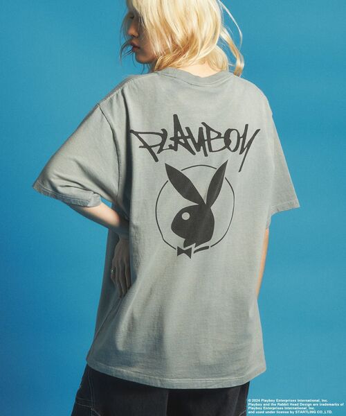 「PLAYBOY」 半袖Tシャツ X-LARGE ブラック メンズ_画像3