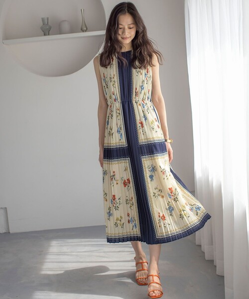 「組曲」 ノースリーブワンピース 5 ベージュ レディース_画像4