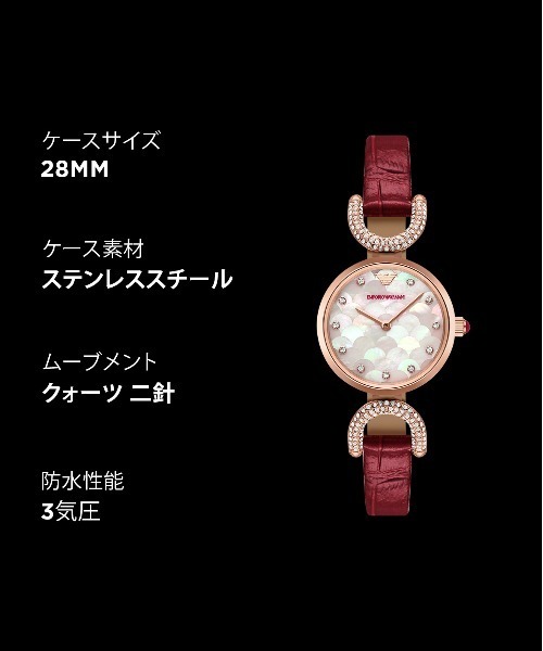 腕時計 エンポリオ・アルマーニ 腕時計 レディース アナログ プロプラネットレザー AR11737 レディースの画像
