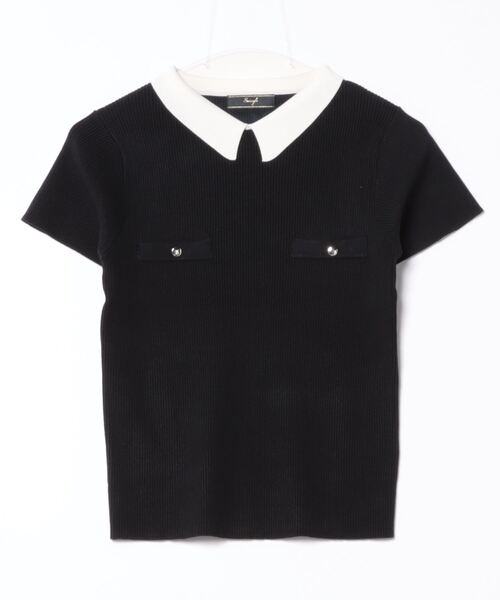 「SWINGLE」 半袖ニット FREE ブラック レディース_画像8