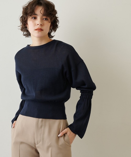 「Whim Gazette」 長袖ニット FREE ブルー レディース_画像3