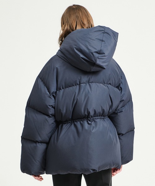 エストネーション　PaDD ダウンジャケット S 青　美品 PaDD ダウンコート ダウンジャケット PaDD / タイプライターミドル