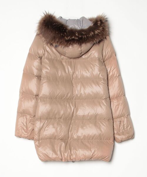 デュベティカ　DUVETICA　フォックスファー　ダウンコート　38　ベージュ DUVETICA（デュベティカ） ダウンジャケット 38 ベージュ レディース