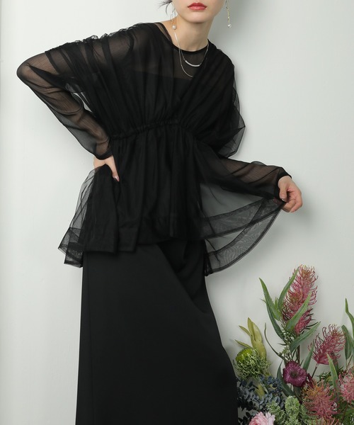 Kana 7分袖ワンピース M ブラック系その他 レディース : ZOZOTOWN