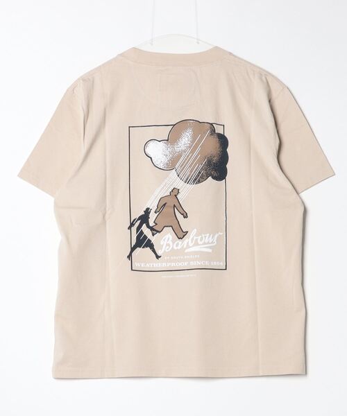 「Barbour」 半袖Tシャツ MEDIUM ネイビー メンズ_画像4