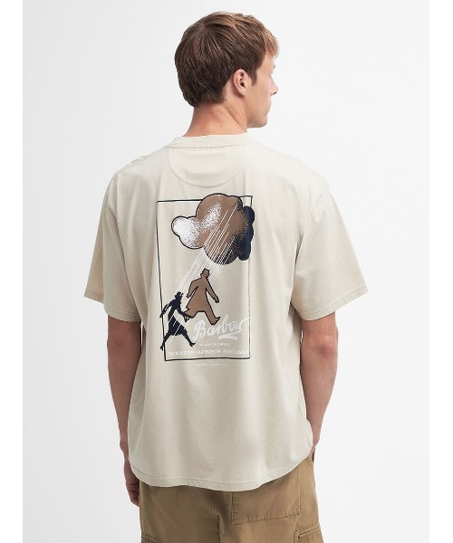 「Barbour」 半袖Tシャツ MEDIUM ネイビー メンズ_画像7