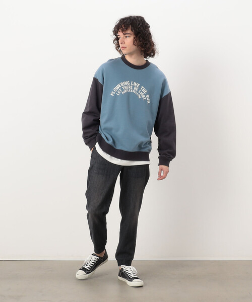 「Purple&Yellow」 デニムパンツ SMALL ケミカルウォッシュ メンズ_画像2