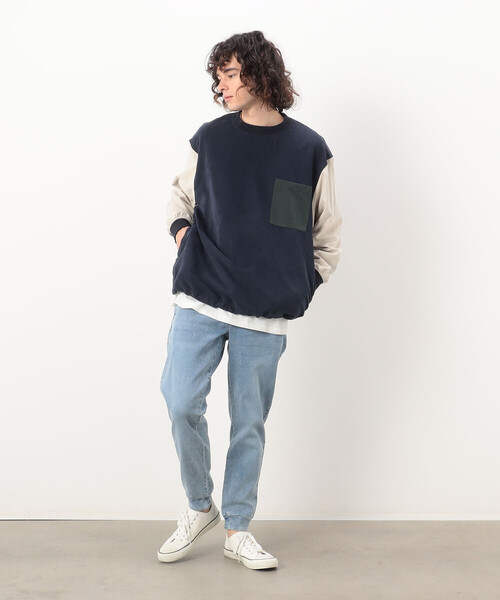 「Purple&Yellow」 デニムパンツ SMALL ケミカルウォッシュ メンズ_画像8