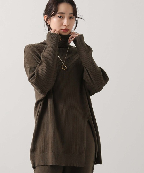 ババグーリ Babaghuri ダークグレー タートルネック チュニック