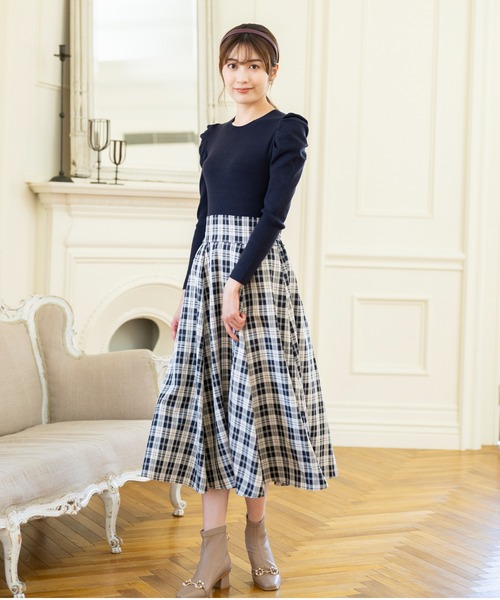 「MISCH MASCH」 ドッキングワンピース M グレー レディース_画像2