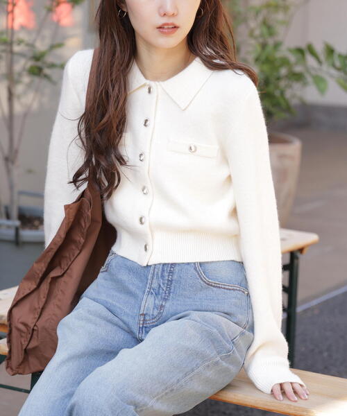 FREE'S MART（フリーズマート） ニット セーター 金ボタン前あき