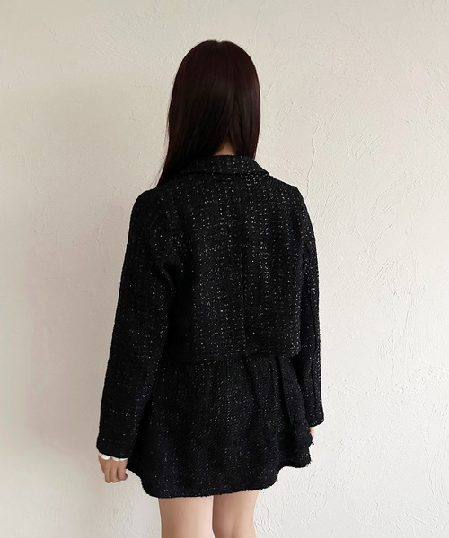 「apres jour」 ツイードジャケット フリー ホワイト レディース_画像7