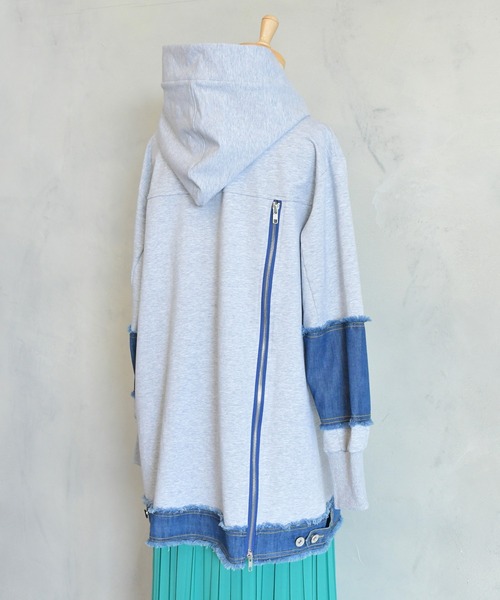 「BITTOKO」 プルオーバーパーカー FREE グレー レディース_画像2