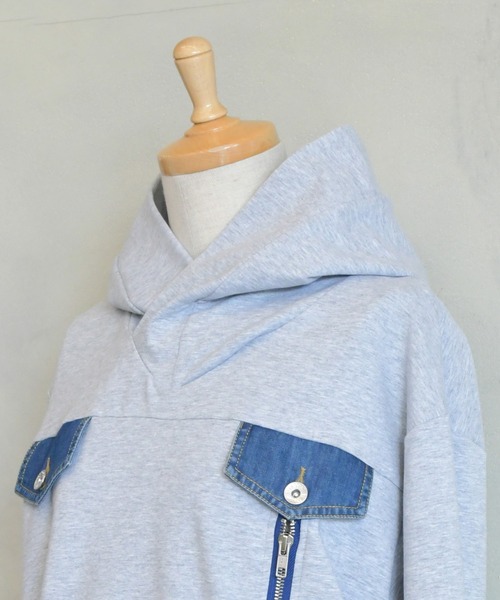 「BITTOKO」 プルオーバーパーカー FREE グレー レディース_画像3